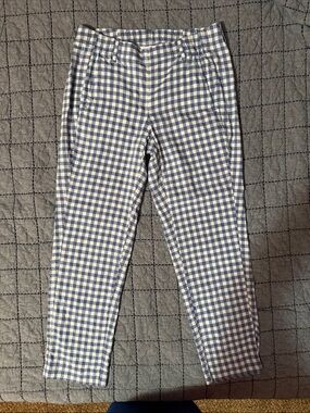 J. Jill linen stretch pants XS blue and white